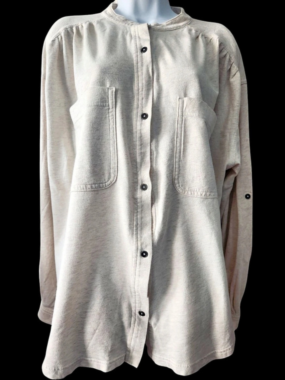 Aerie Button Front Shirt in Cream Size Medium Like New